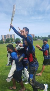 Team celebrates victory over Quebec!